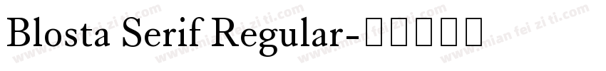 Blosta Serif Regular字体转换